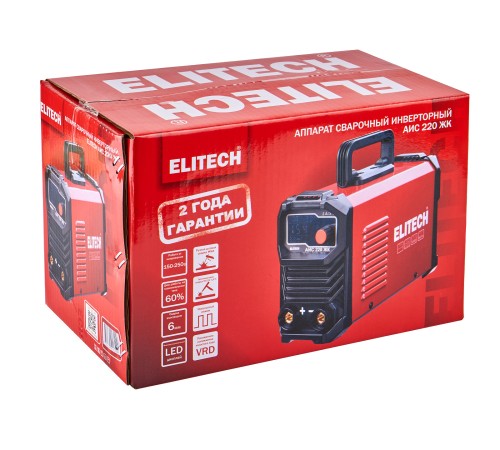 Сварочный инвертор ELITECH АИС 220 ЖК