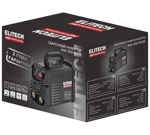 Сварочный инвертор ELITECH HD WM 200 PULSE