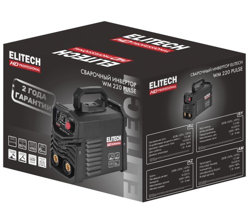 Сварочный инвертор ELITECH HD WM 220 PULSE