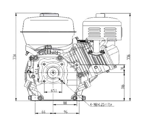 Бензиновый двигатель Stark GX210S