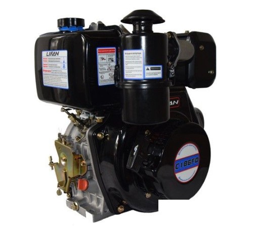 Двигатель дизельный  Lifan C186F-D (вал 25 мм) 10 л.с. 6 А