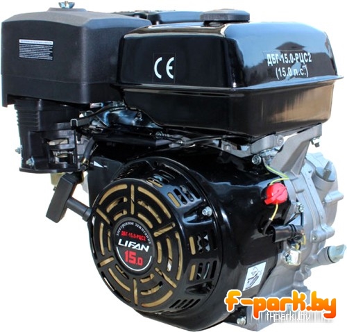 Двигатель бензиновый Lifan 190FD (вал 25 мм) 15 л.с.
